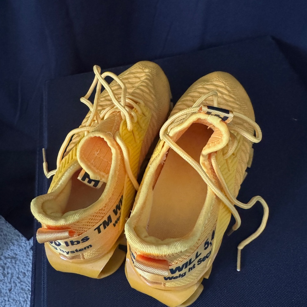 Womens Running Walking  Non Slip Gym Sports Work Trainers / Yellow / 6.5 - Picture 4 of 9